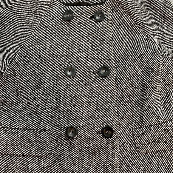 Ann Taylor Double Breasted Collarless Blazer Grey Size 4 - Picture 5 of 7